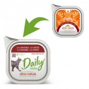 ALMO NATURE Daily Cat With Duck - konservi kaķiem 12 x 100g